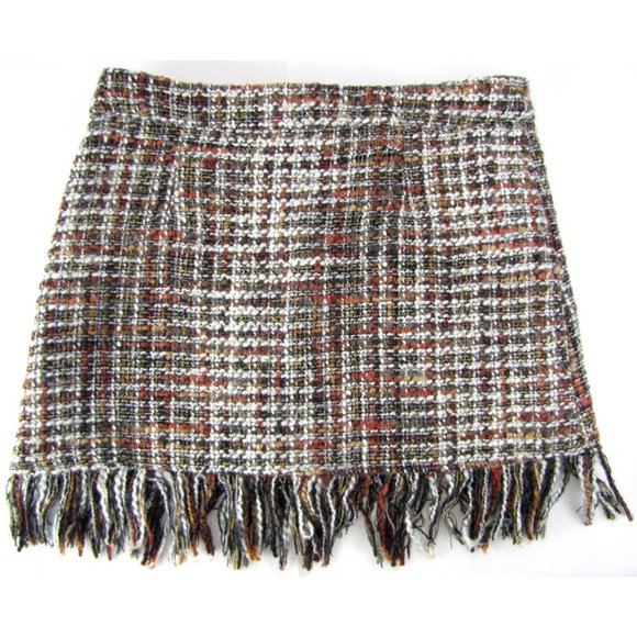 Versona Dresses & Skirts - VERSONA Plaid Wool Short Mini Skirt